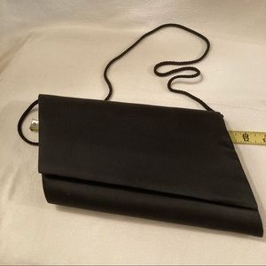 Le Regale Formal Black Satin Purse